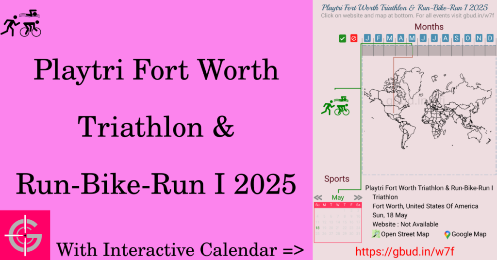 Sport event in 2025, Playtri Fort Worth Triathlon & Run-Bike-Run I 2025