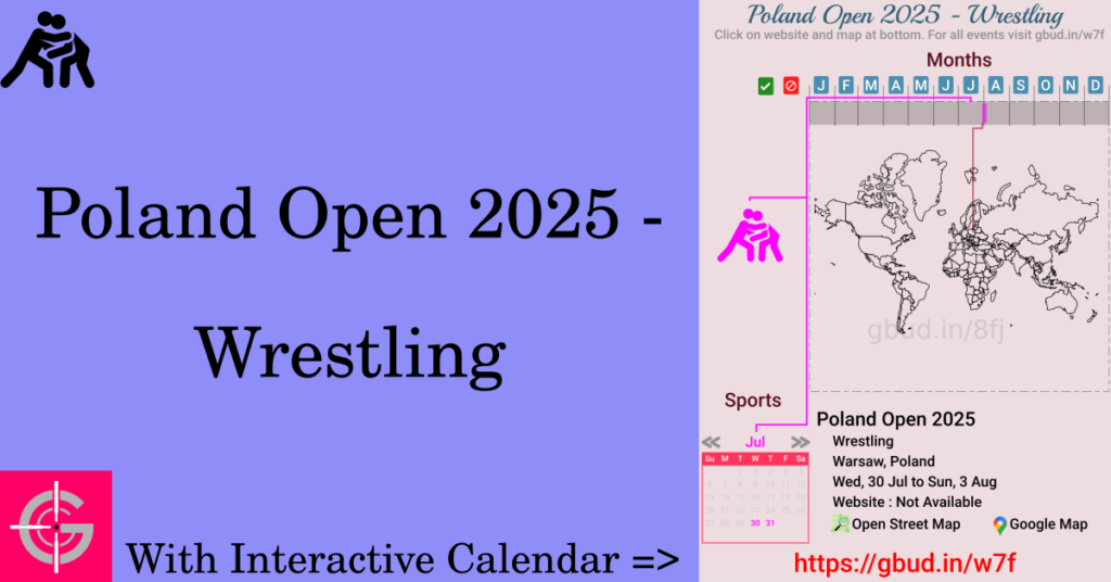 Sport event in 2025, Poland Open 2025 - Wrestling