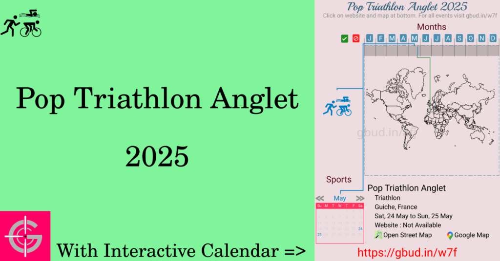 Sport event in 2025, Pop Triathlon Anglet 2025