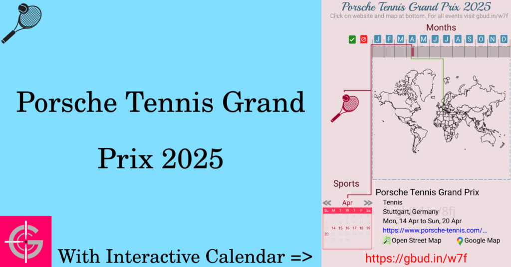 Sport event in 2025, Porsche Tennis Grand Prix 2025