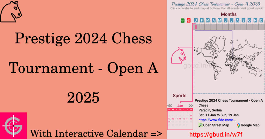 Sport event in 2025, Prestige 2024 Chess Tournament - Open A 2025