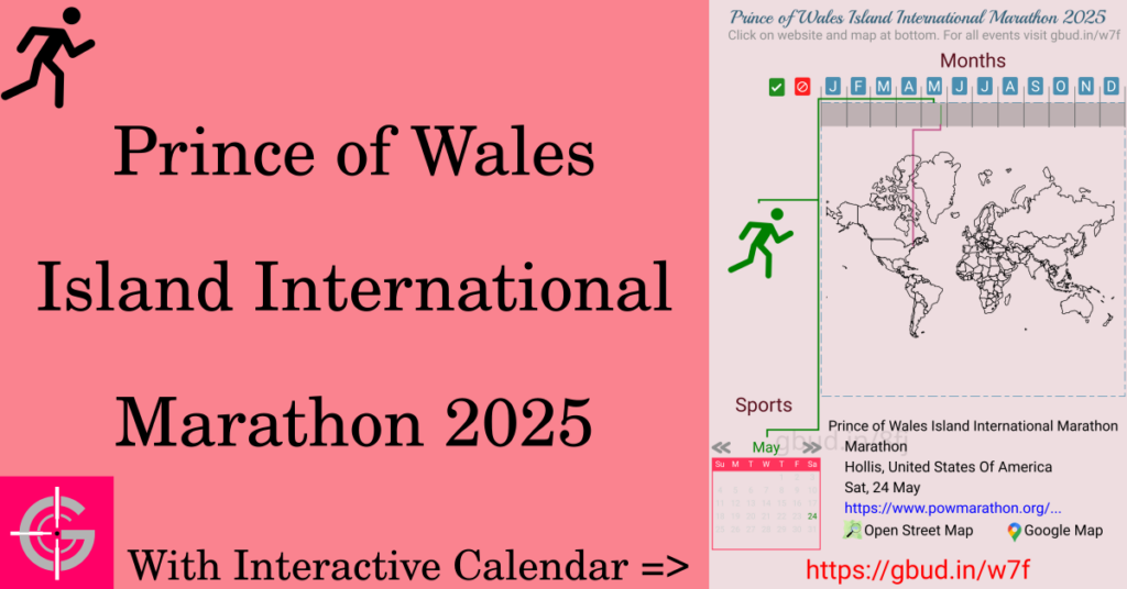 Sport event in 2025, Prince of Wales Island International Marathon 2025