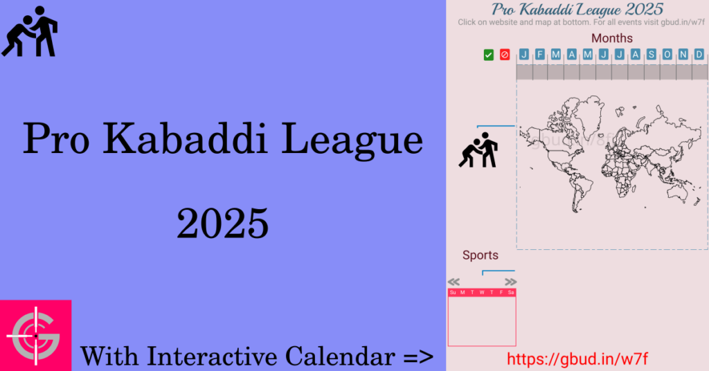 Sport event in 2025, Pro Kabaddi League 2025