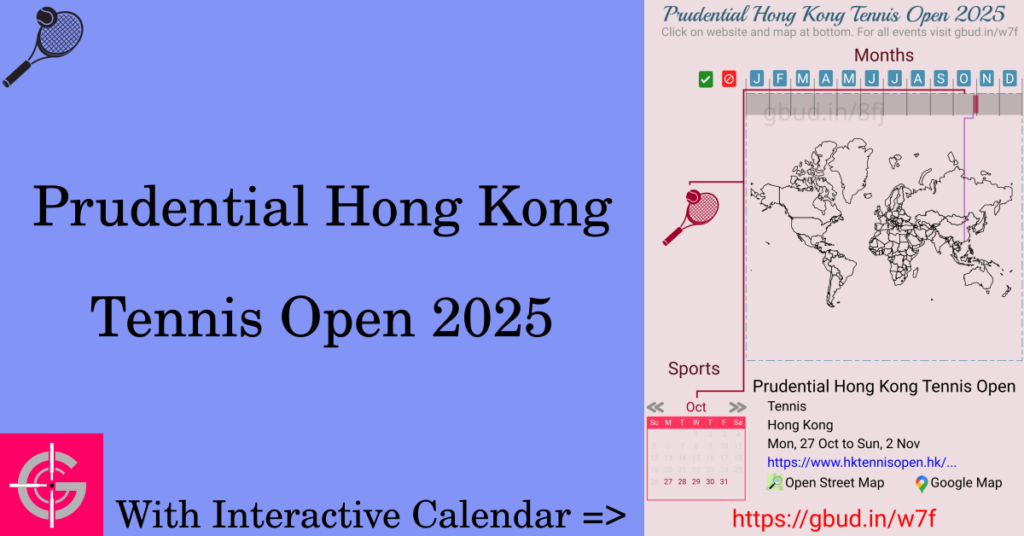 Sport event in 2025, Prudential Hong Kong Tennis Open 2025