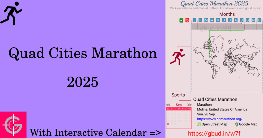 Sport event in 2025, Quad Cities Marathon 2025