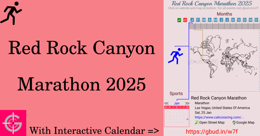 Sport event in 2025, Red Rock Canyon Marathon 2025