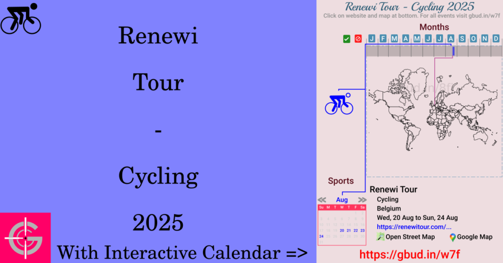 Sport event in 2025, Renewi Tour - Cycling 2025