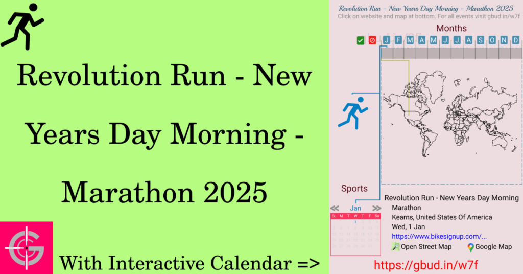 Sport event in 2025, Revolution Run - New Years Day Morning - Marathon 2025