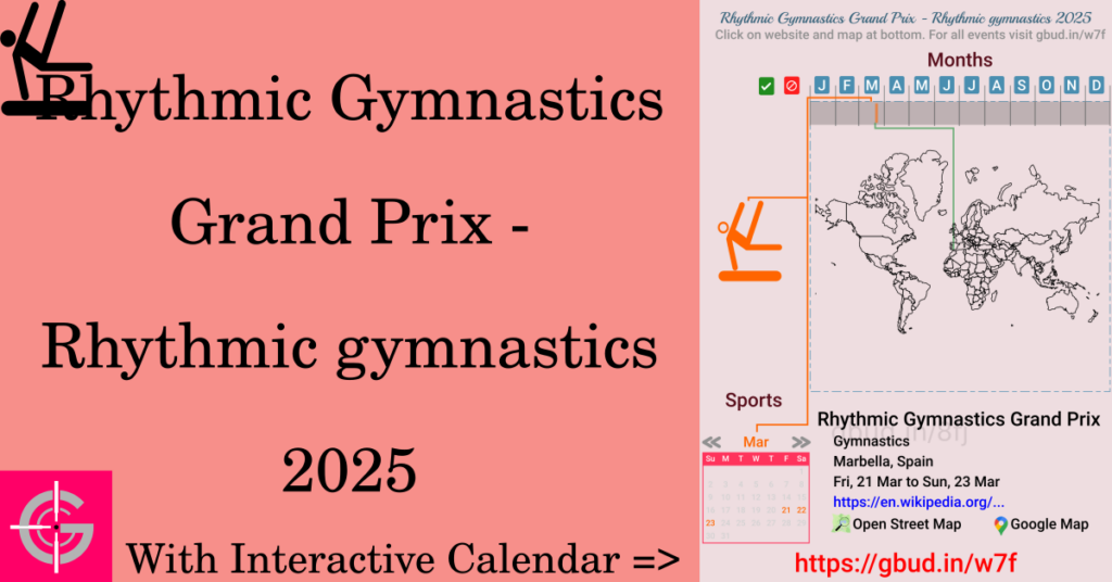 Sport event in 2025, Rhythmic Gymnastics Grand Prix - Rhythmic gymnastics 2025