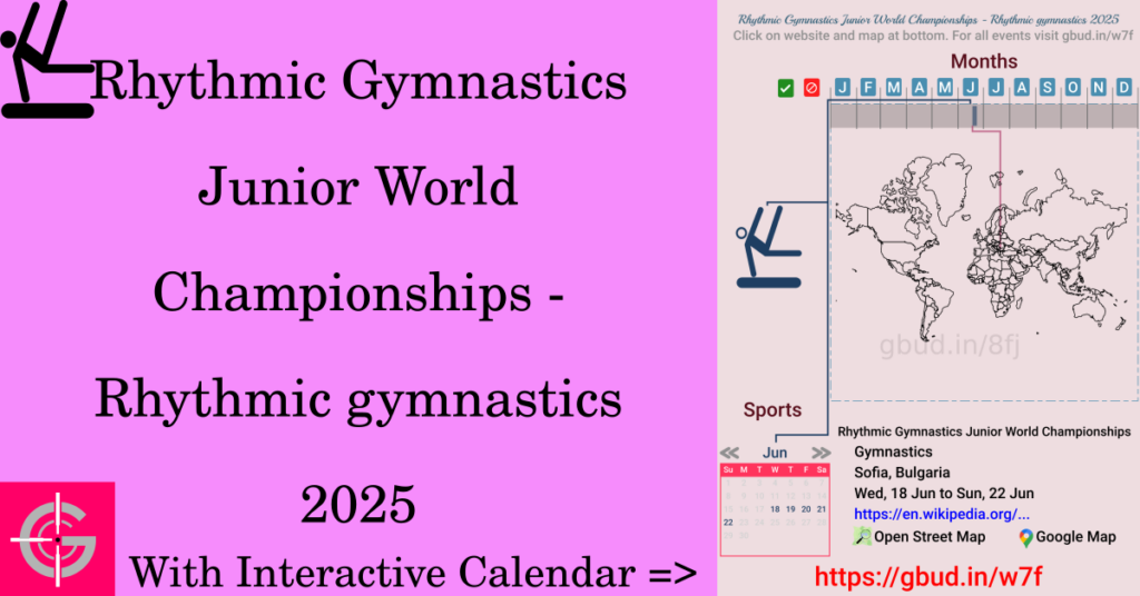 Sport event in 2025, Rhythmic Gymnastics Junior World Championships - Rhythmic gymnastics 2025