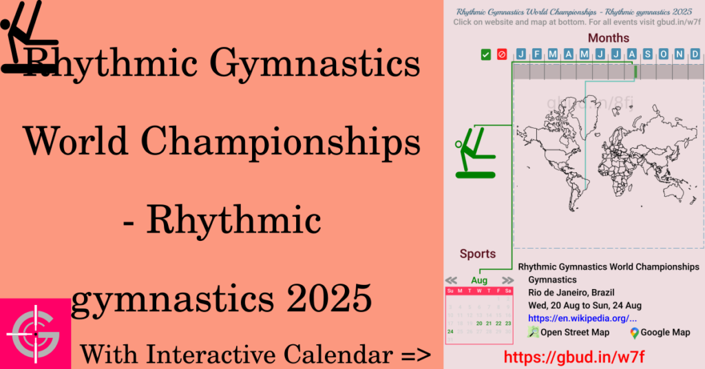 Sport event in 2025, Rhythmic Gymnastics World Championships - Rhythmic gymnastics 2025