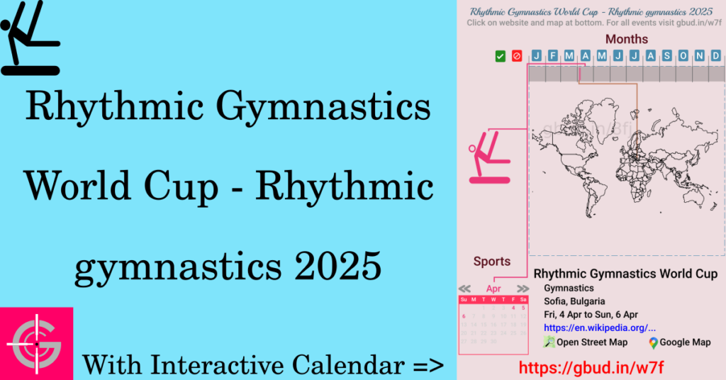 Sport event in 2025, Rhythmic Gymnastics World Cup - Rhythmic gymnastics 2025