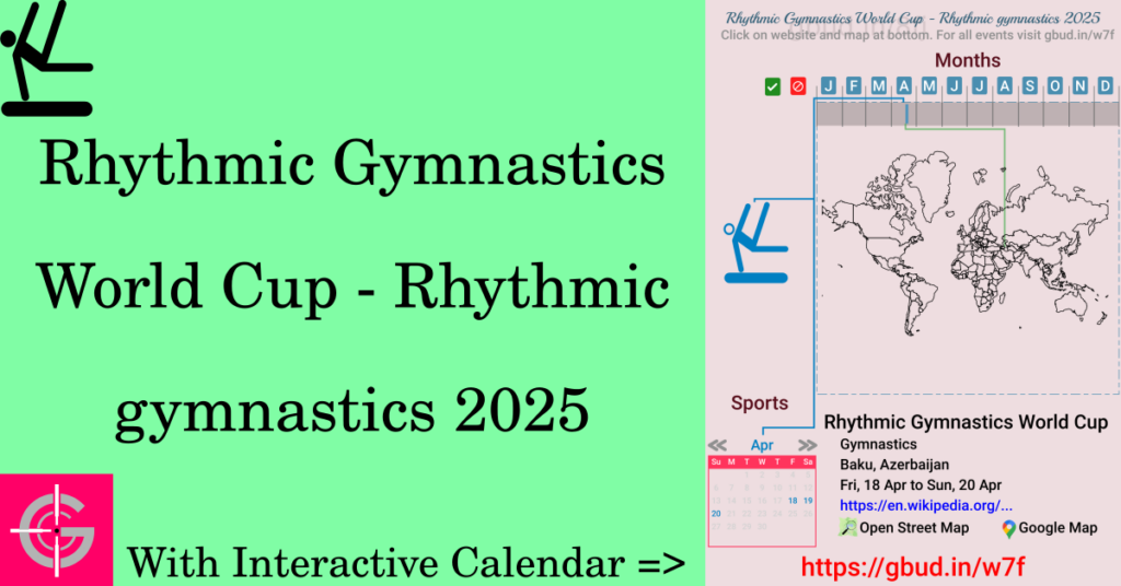 Sport event in 2025, Rhythmic Gymnastics World Cup - Rhythmic gymnastics 2025