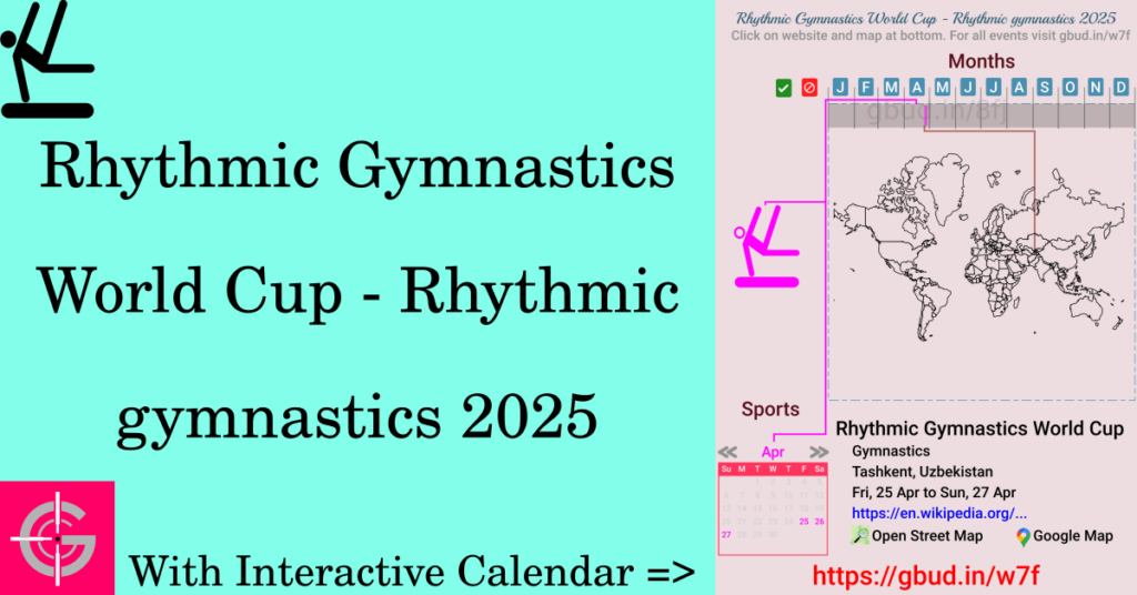 Sport event in 2025, Rhythmic Gymnastics World Cup - Rhythmic gymnastics 2025