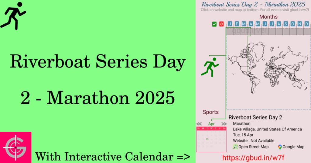 Sport event in 2025, Riverboat Series Day 2 - Marathon 2025