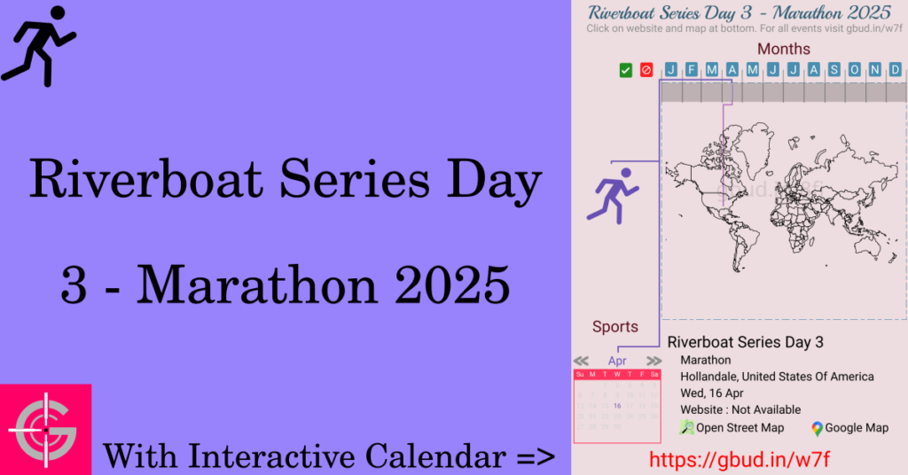 Sport event in 2025, Riverboat Series Day 3 - Marathon 2025