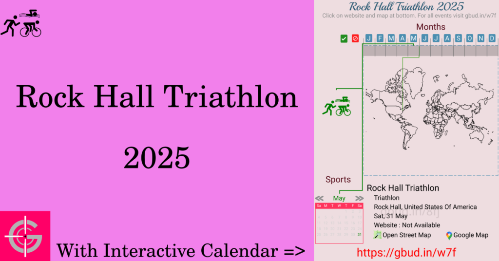 Sport event in 2025, Rock Hall Triathlon 2025