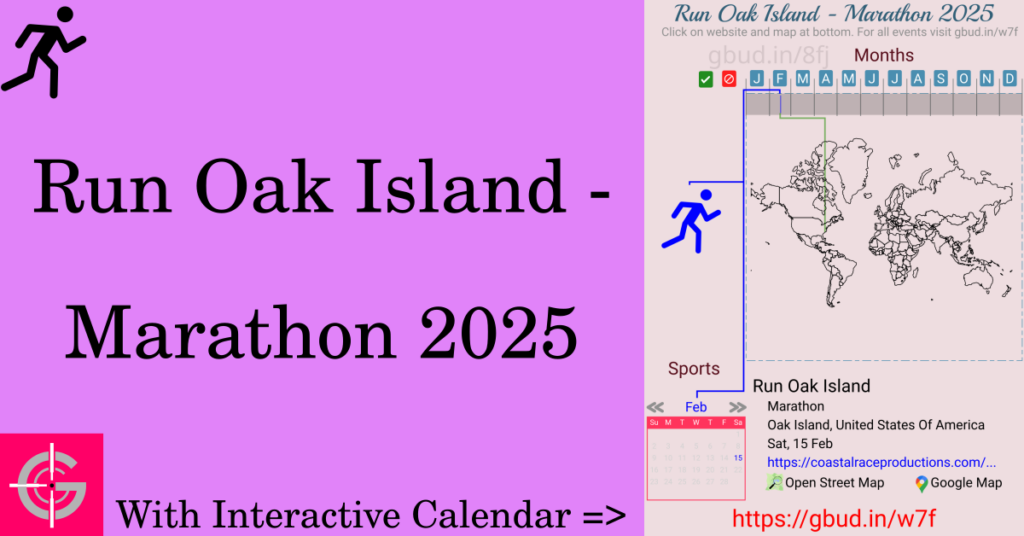 Sport event in 2025, Run Oak Island - Marathon 2025