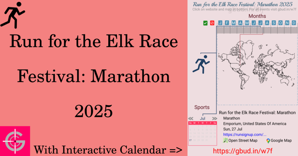 Sport event in 2025, Run for the Elk Race Festival: Marathon 2025