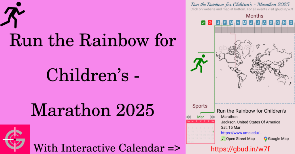 Sport event in 2025, Run the Rainbow for Children’s - Marathon 2025