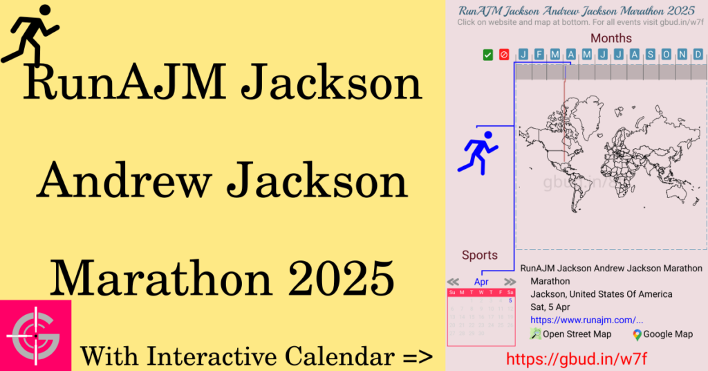 Sport event in 2025, RunAJM Jackson Andrew Jackson Marathon 2025