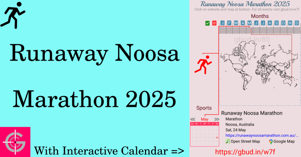 Sport event in 2025, Runaway Noosa Marathon 2025