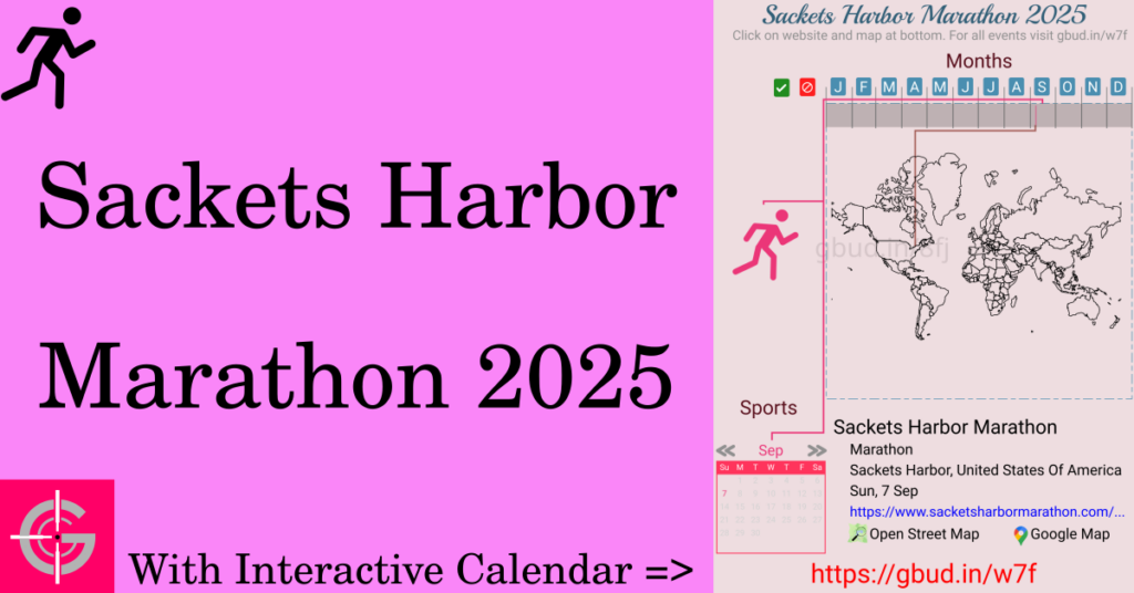 Sport event in 2025, Sackets Harbor Marathon 2025