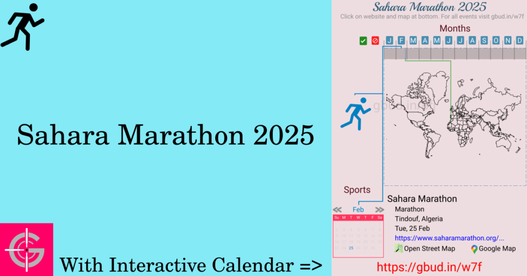 Sport event in 2025, Sahara Marathon 2025