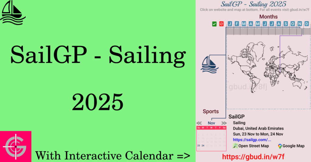 Sport event in 2025, SailGP - Sailing 2025