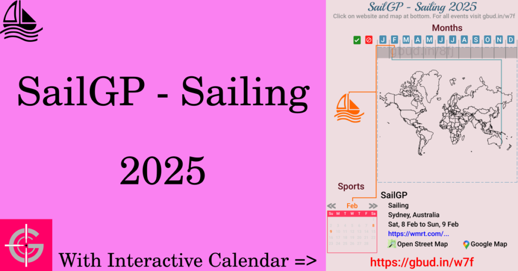 Sport event in 2025, SailGP - Sailing 2025