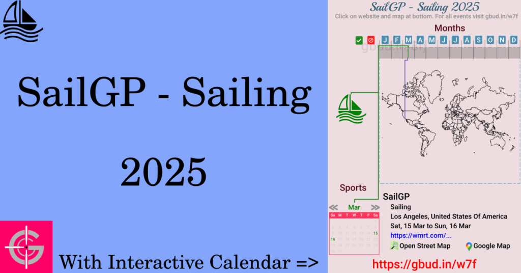 Sport event in 2025, SailGP - Sailing 2025