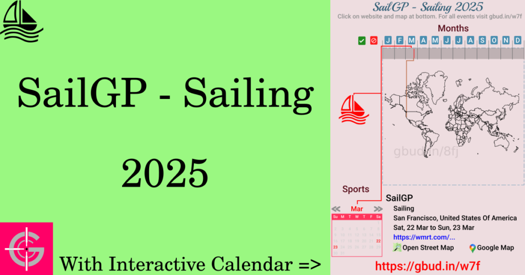 Sport event in 2025, SailGP - Sailing 2025