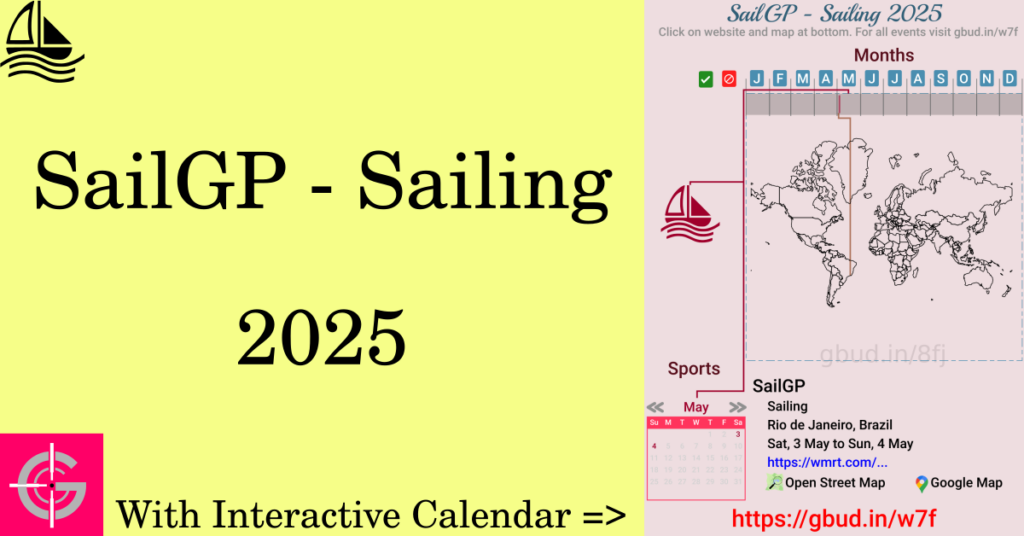 Sport event in 2025, SailGP - Sailing 2025