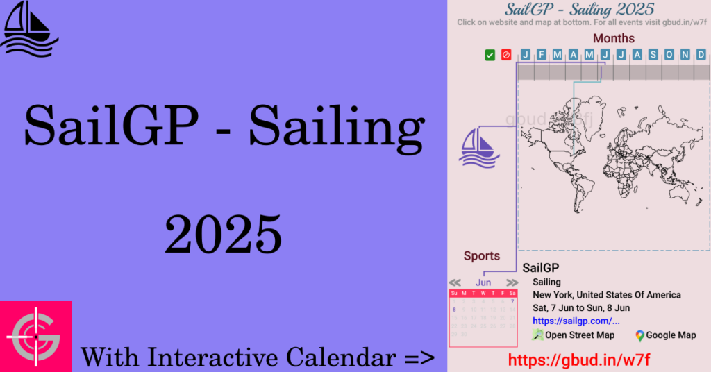 Sport event in 2025, SailGP - Sailing 2025