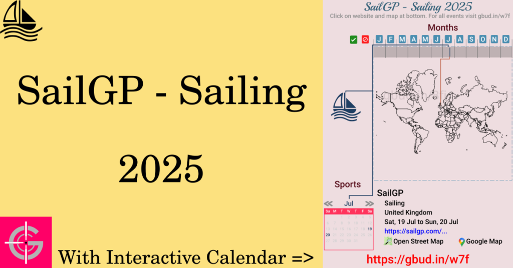 Sport event in 2025, SailGP - Sailing 2025