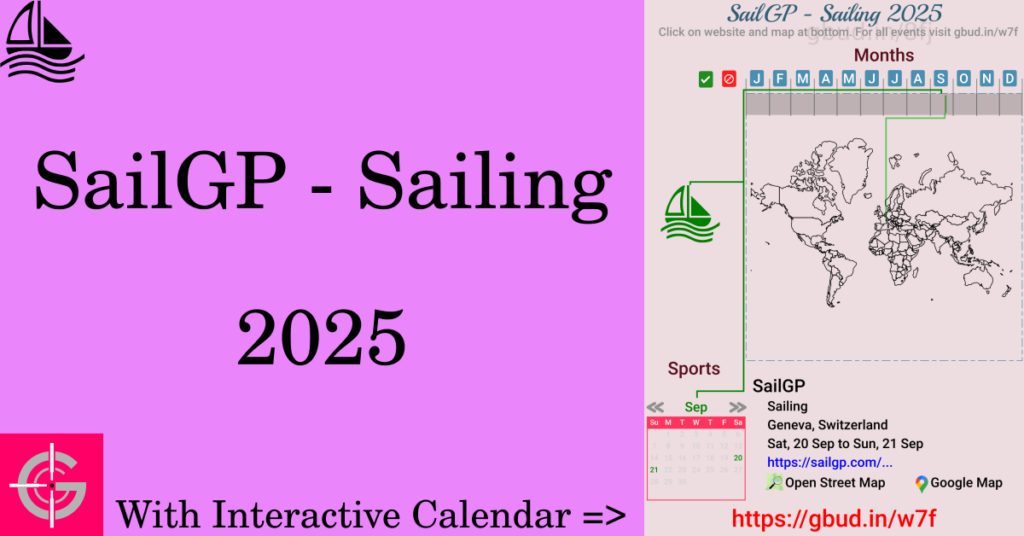 Sport event in 2025, SailGP - Sailing 2025