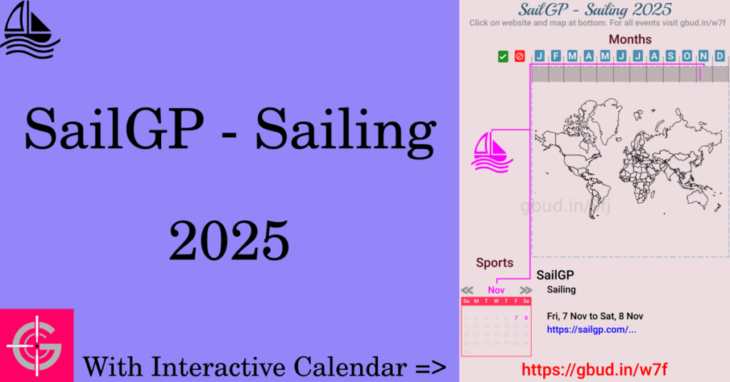 Sport event in 2025, SailGP - Sailing 2025