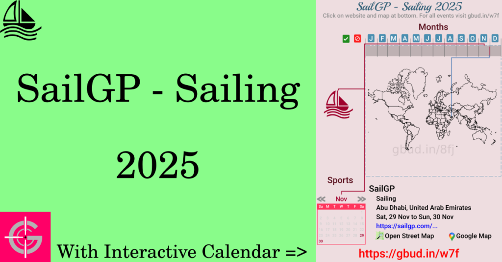 Sport event in 2025, SailGP - Sailing 2025