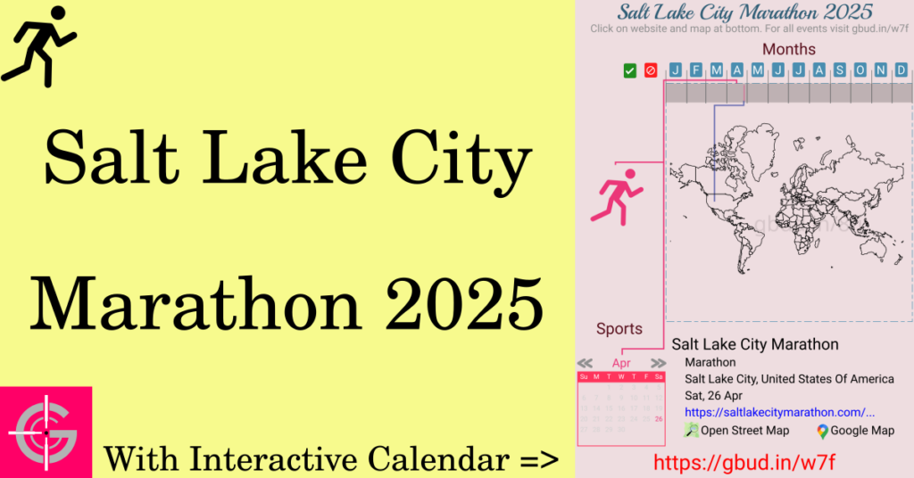 Sport event in 2025, Salt Lake City Marathon 2025