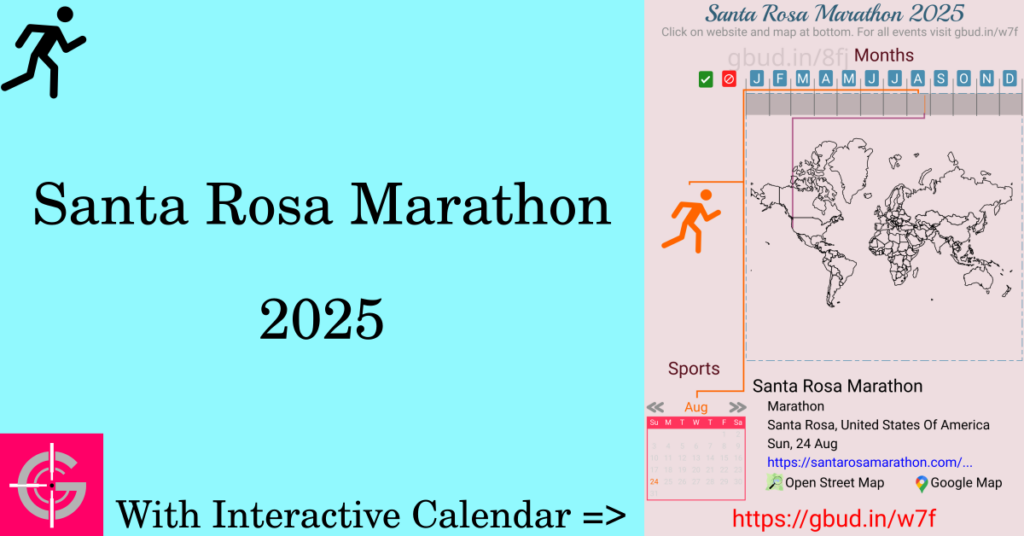 Sport event in 2025, Santa Rosa Marathon 2025