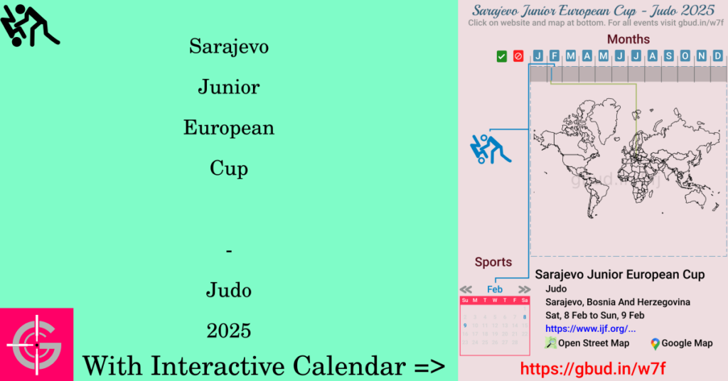 Sport event in 2025, Sarajevo Junior European Cup - Judo 2025