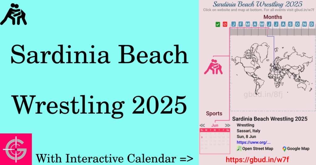 Sport event in 2025, Sardinia Beach Wrestling 2025