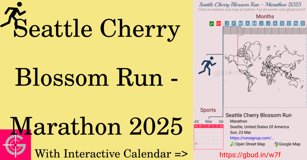 Sport event in 2025, Seattle Cherry Blossom Run - Marathon 2025