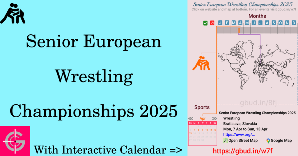 Sport event in 2025, Senior European Wrestling Championships 2025