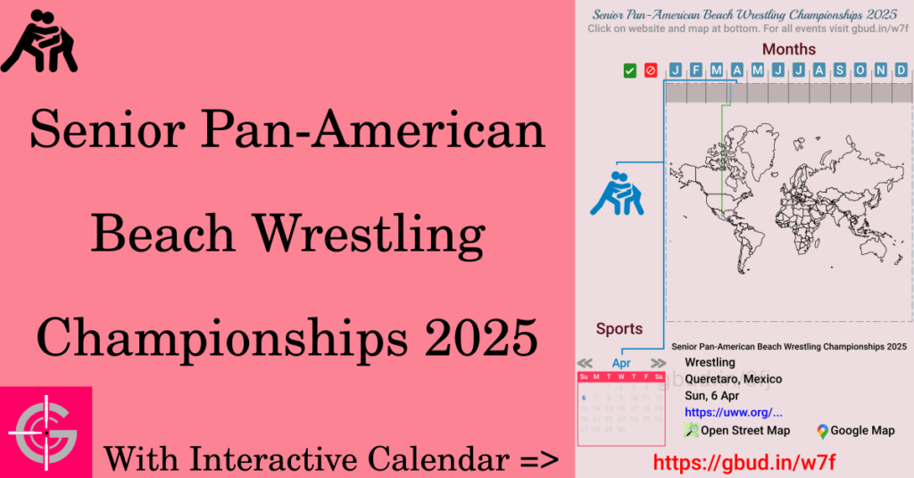 Sport event in 2025, Senior Pan-American Beach Wrestling Championships 2025