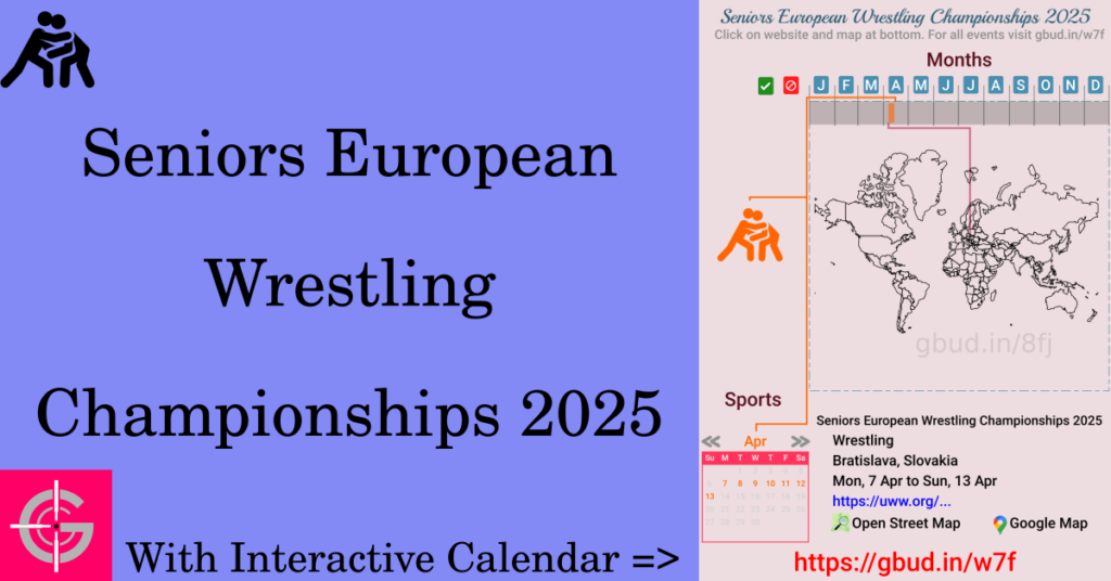 Sport event in 2025, Seniors European Wrestling Championships 2025