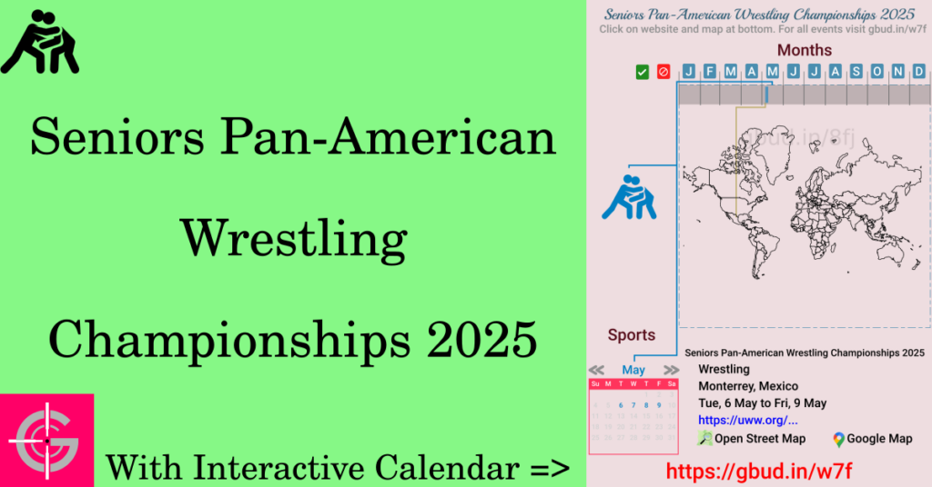 Sport event in 2025, Seniors Pan-American Wrestling Championships 2025