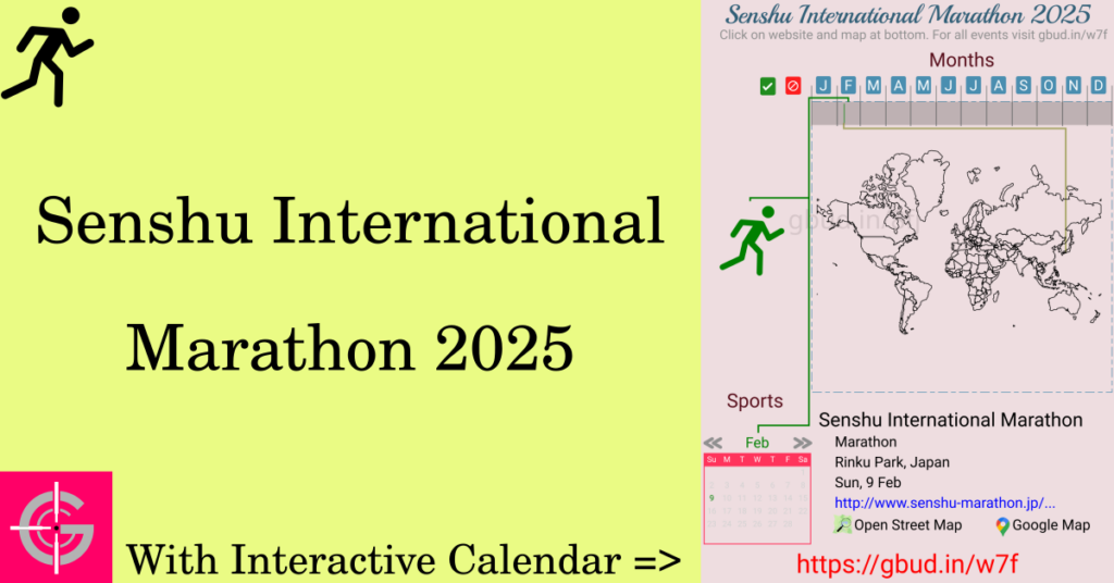 Sport event in 2025, Senshu International Marathon 2025