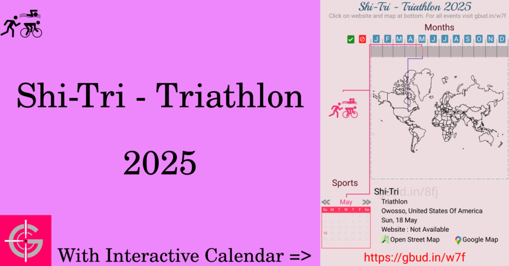 Sport event in 2025, Shi-Tri - Triathlon 2025