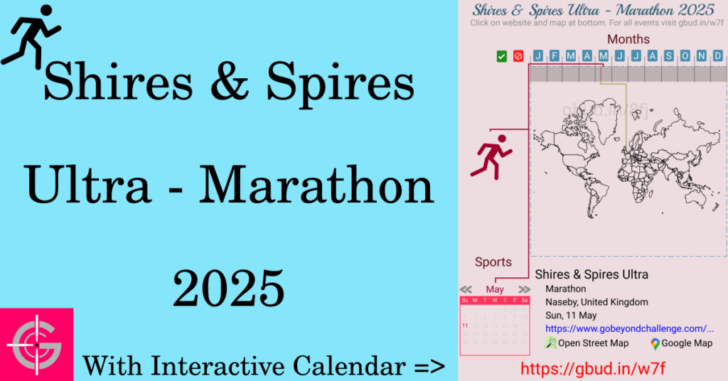 Sport event in 2025, Shires & Spires Ultra - Marathon 2025